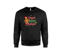 Gingers Are For Life Not Just Christmas Jumper Sweatshirt - Novelty Funny Joke Rude Gingerbread Man Cookie Biscuit Festive Xmas Party Adult Gift Present (2XL, Black Prime)