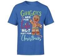 Gingers are for Life Not Just for Christmas Christmas T-Shirt Fun Xmas Tee Shirt Gift Present Unisex Adult T-Shirt #P1 Royal 4XL