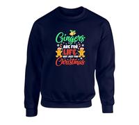 Gingers Are For Life Not Just For Christmas Jumper, Xmas Funny Slogan Sweatshirt Unisex Gift Top(L, Navy)