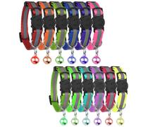 GingerUPer Cat Collars Quick Release,Reflective Cat Collars with Bells