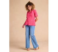 Gingham Blouse in Seersucker for Maternity & Nursing by ENVIE DE FRAISE rose