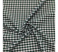 Gingham Check 1/4 Inch Polycotton Fabric (Per Metre) (Bottle Green)
