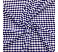 Gingham Check 1/4 Inch Polycotton Fabric (Per Metre) (Purple)