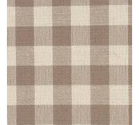 Gingham Check Fabric Beige | 100% Cotton | Check | Country | Curtains Upholstery Cushions | Per Metre - A5 Sample (Metre)