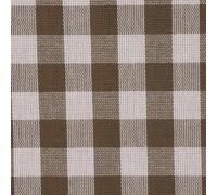 Gingham Check Fabric Brown | 100% Cotton | Check | Country | Curtains Upholstery Cushions | Per Metre - A4 Sample (A4 Sample)