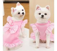 Gingham Fly-Sleeve Fleece-Lined Pet Hoodie