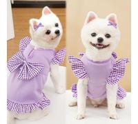 Gingham Fly-Sleeve Fleece-Lined Pet Hoodie