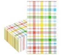 Gingham Napkins 20Pcs Spring Napkins Colorful Gingham Serviettes Napkin Checkered Plaid Paper Napkin for Party Table Decor Picnics Birthday Wedding Baby Shower Spring Summer Festival Supplies
