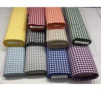 Gingham Polycotton Fabric by The Meter 1 cm Squares 180 cm Width (Mustard, 1 Meter)