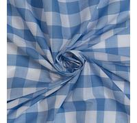 Gingham Polycotton Fabric by The Meter 1 inch Check 114cm 45 Inch Wide
