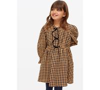 Gingham Print Bow Front Seersucker Dress 7 years