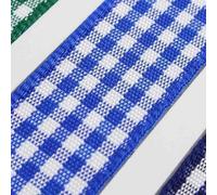 Gingham Ribbon 5mm 10mm 15mm 25mm 40mm Berisfords 15 Colours Buy 1 2 4m 059D, 12 Royal Blue, 25m 4m
