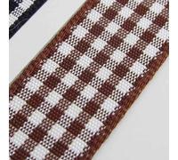 Gingham Ribbon 5mm 10mm 15mm 25mm 40mm Berisfords 15 Colours Buy 1 2 4m 059D, 25 Brown, 15mm 2m