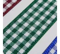 Gingham Ribbon 5mm 10mm 15mm 25mm 40mm Berisfords 15 Colours Buy 1 2 4m 059D, 455 Hunter Dark Green, 25mm 8m