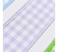 Gingham Ribbon 5mm 10mm 15mm 25mm 40mm Berisfords 15 Colours Buy 1 2 4m 059D, 910 Orchid Lavender, 15mm 4m