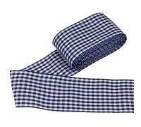 Gingham Ribbon Plaid Ribbon for Gift Wrapping Party Wedding Christmas Decoration (Navy Blue,1-1/2" (38mm) x 5 Yards)