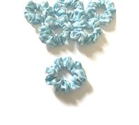 Gingham Scrunchies 6 Pieces. Small Sized, 8 cm Across. Hair Scrunchie Ponytail Holder. Suit Child/Thin Hair Or If You Like A Lass Bulky Scrunchie. (Turquoise)