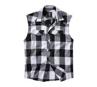 Gingham sleeveless shirt Brandit Blanc L