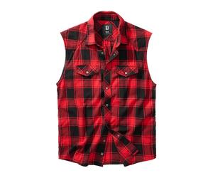 Gingham sleeveless shirt Brandit Rouge 7XL