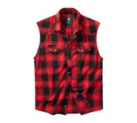 Gingham sleeveless shirt Brandit Rouge M