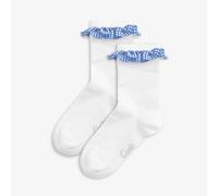 Gingham Socks 2 Pack Blue Size 12.5-3.5 Standard White One size 000