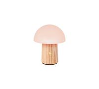 Gingko 7 Colour Changing RGB Alice Mushroom Lamp, Mood Light and Night Lights, Long Life Battery, USB-C Charging, 3 Light Modes, FSC Certified Wood with Frosted ABS Shade (White Ash, Super Mini)