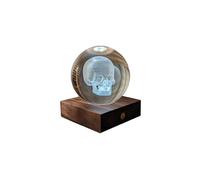 Gingko AMBER CRYSTAL LIGHT 3D LASER SKULL