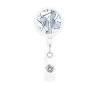Gingko Biloba, Retractable Badge Holder,Badge Reels Holder with ID Clip Alligator Clip