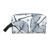 Gingko BilobaMakeup Trave Bag for Women,Cosmetic Large Capacity Organizer