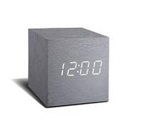 Gingko Cube Click Clock Aluminium, GK08W6
