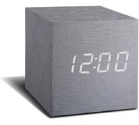 Gingko Cube Click Clock Aluminium, GK08W6