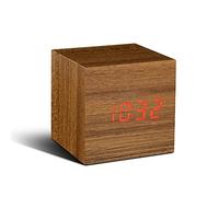 Gingko Cube Click Clock Teak, GK08R4