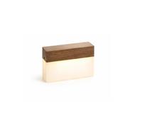 Gingko CuraCheese Night Light - Walnut Wood LED Ambient Lamp, Colour Changing Bedside Light, USB Rechargeable, Soft Warm Glow Mood Light for Bedroom, Kids & Gifts
