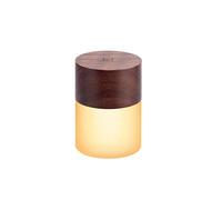 Gingko Design 7 Colour Changing RGB Lemelia Night Lights, 6cm high, Long Life Battery USB Charging, 2 Light Modes, FSC Certified (Walnut) (G026)
