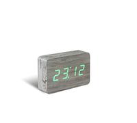 Gingko Design Alarm Clock, MDF Wood, Ash, 150x45x100mm