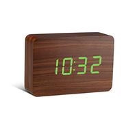Gingko Design Alarm Clock, Wood, Brown, One Size