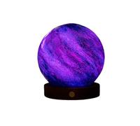 Gingko Design AstraGlass Light - Large Galaxy Breeze | LED Mood Lamp with Magnetic Levitating Base | Glass Orb Ambient Night Light | Unique Gift & Home Décor