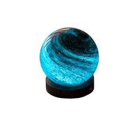 Gingko Design AstraGlass Light - Large Stellar Ocean | LED Decorative Lamp with Wooden Base | Rechargeable Touch Light | Unique Glass Dome Galaxy Lamp for Home Decor, Gifts & Ambience