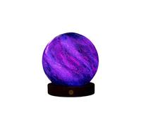 Gingko Design AstraGlass Light Mini - Galaxy Breeze | Floating Levitating LED Light Orb | Compact Mood Lamp with Magnetic Base | Unique Tech Gift & Home Décor