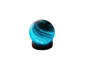 Gingko Design AstraGlass Light Mini - Stellar Ocean | Handcrafted Crystal Glass Ambient Lamp | USB Rechargeable | Unique Mood Light for Desk, Bedside, or Gifts