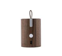 Gingko Design Drum Light Bluetooth Speaker, and incredible sound, long lasting rechargeable battery, USB-C cable included, (True Wireless Pairing) TWS function, Indoor/Outdoor, strong bass (Walnut)