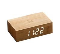 Gingko Design G003B11 Alarm Clock, Wood, Brown, One size