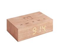 Gingko Design G003C15 Alarm Clock, Wood, Cherry, One size