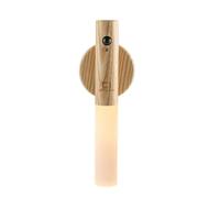Gingko Design Rechargeable Smart Baton Light with Built-in Sensor White Ash in Natural Gingko Design Natural