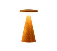 Gingko Design Sylva Table Lamp - Large, White Ash | Modern Wooden Lamp with Natural Grain Finish | Soft Ambient Lighting for Living Room, Bedroom, or Office