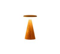 Gingko Design Sylva Table Lamp Mini - White Ash | Compact Wooden Lamp with Natural Finish | Modern Minimalist Lighting for Bedside, Shelf, or Desk