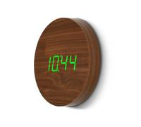 Gingko Wall Click Clock Walnut