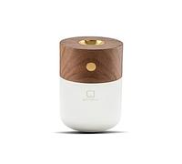 Gingko Essential Oil Burning Diffuser with LED Lamp,Long Lasting Rechargeable Battery,USB-C Cable Included,3 Lighting Temperature,Made from Natural Wood, Packed in Premium Gift Box,(Walnut)