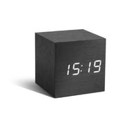 Gingko GK08W10 Cube Black Click Clock with White LED