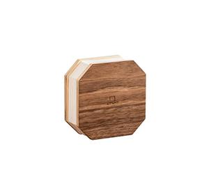 Gingko LED Accordion Lamps Natural Wood, Lanyard Included, Long Lasting Rechargeable Battery, USB-C Cable Included, Packed in Premium Gift Box, 3 Lighting Mode, 2 Light Temperature (Walnut)